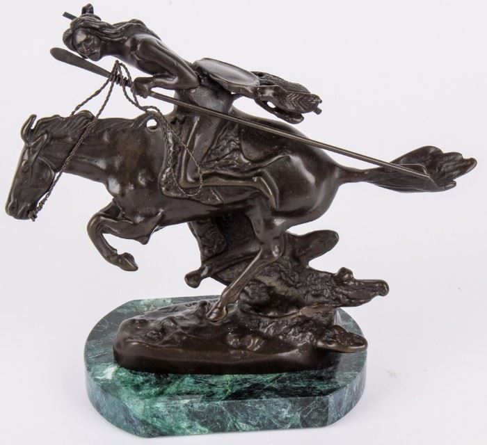1 - Art Bronze Statue "Cheyenne" Frederic Remington