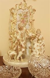 German Porcelain Figurine Vase