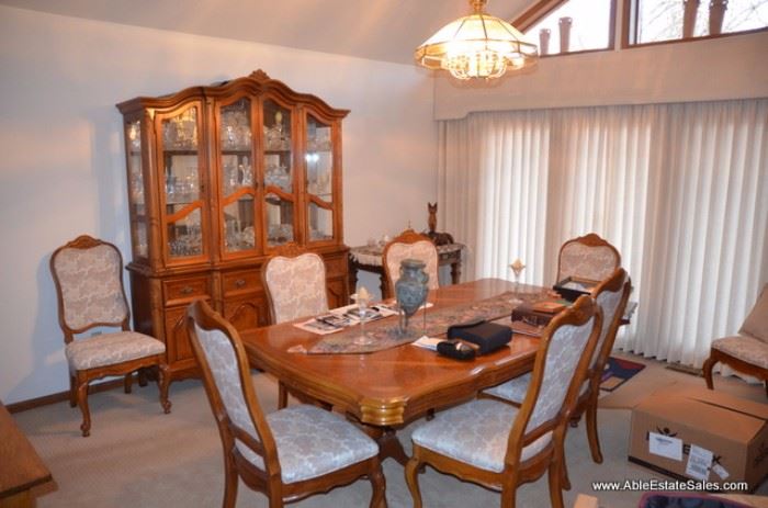 dining room set with china hutch