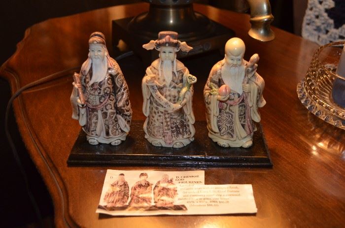 D. Chinese god Figurines Imitation Ivory