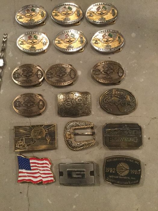 Desert Storm Belt Buckles and others.