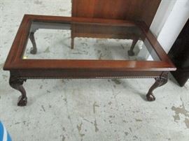 GLASS TOP COFFEE TABLE