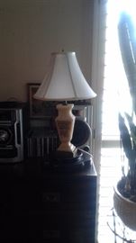 Carved Soapstone lamp