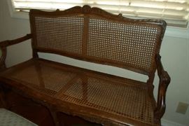 love this cute cane bench