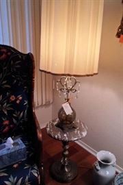 marble topped lamp/plant stand