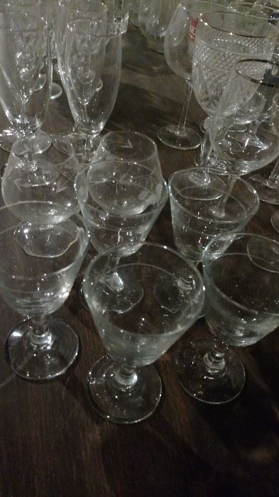 Broad selection of glasses in sets and singles