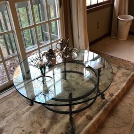 Glass Top Round Table - 36"R X 18"H