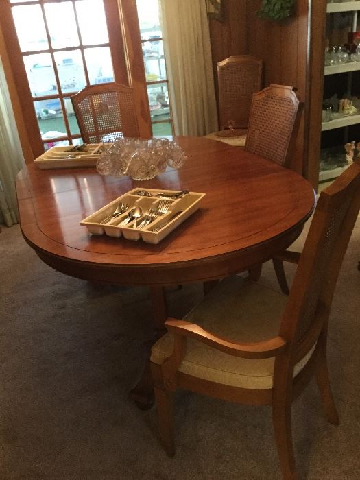 French Provencial Table with 8 Chairs
