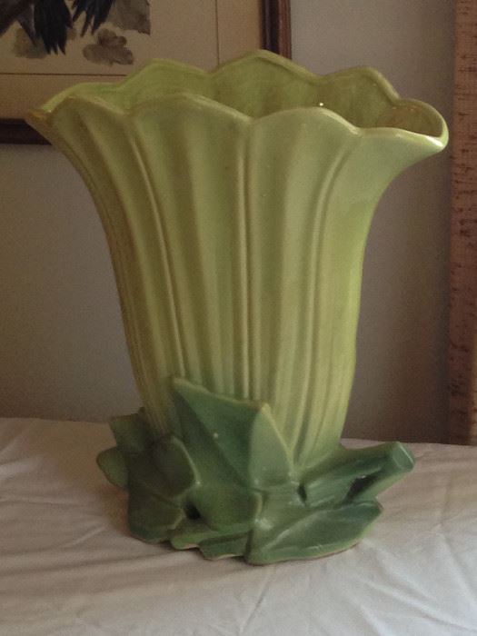 McCoy 14-1/2" tall fan vase.
