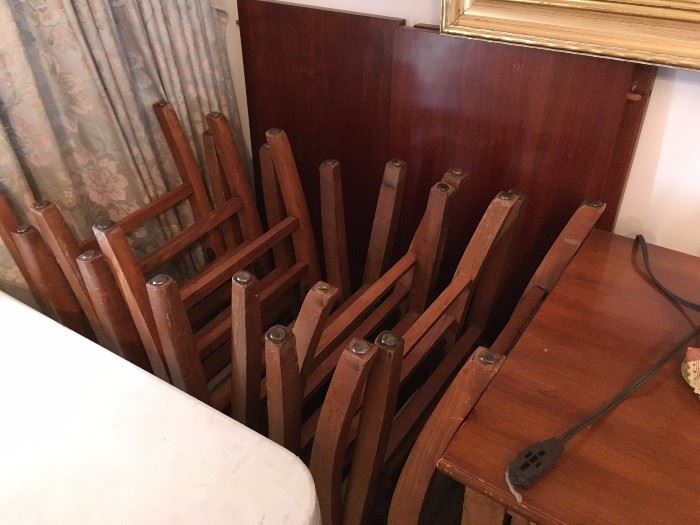 wood folding chairs for expandable dining table