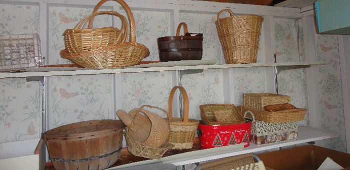 Large collection of baskets - old and new.
