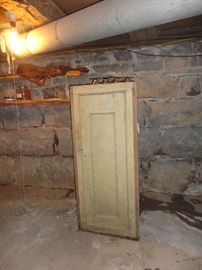 Chimney cupboard with original paintwork.