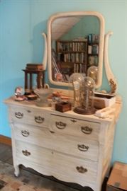 Antique oak dresser painted