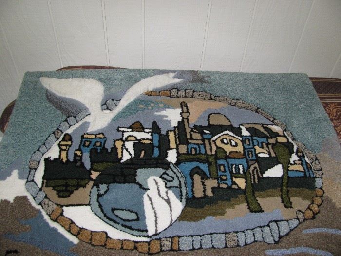 Original Israeli artist made wall hanging rug