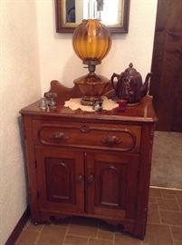 Walnut antique chest with acorn handles