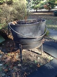 Large iron pot