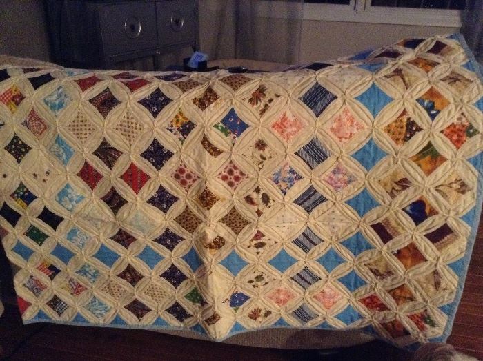 Nice hand sewn quilt.