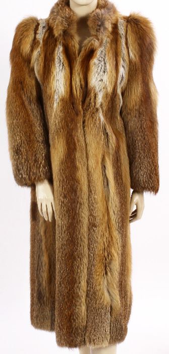 Red Fox Full Length Fur Coat