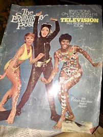 Lots of vintage books and magazines