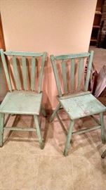 PRIMITIVE WOODEN CHAIRS