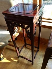 Mahogany Asian Plant Stand
