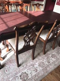 STANLEY LONG DINING TABLE WITH 8 CHAIRS 100" LONG X 45" WIDE X 30" TALL MSRP $8,000