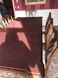 STANLEY LONG DINING TABLE WITH 8 CHAIRS 100" LONG X 45" WIDE X 30" TALL MSRP $8,000