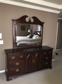 STANLEY DRESSER WITH MIRROR 72" X19" DEEP AND 34" TALL