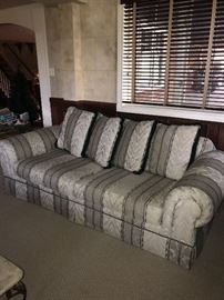 SYMMETRICAL STRIPED SOFA COUCH