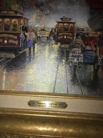 THOMAS KINKADE SAN FRANCISCO, CALIFORNIA STREET PAINTING