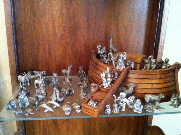 Pewter Collectible Noah's Ark.  Many animal sets