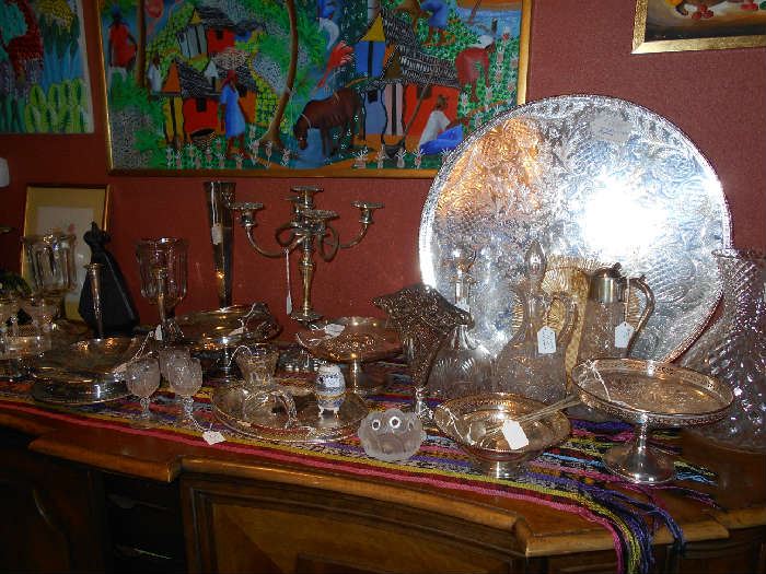 Victorian Silverplate  & Crystal Tablewares  