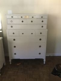 Painted chest with dove tail drawers