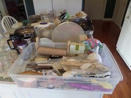 assorted kitchen utensils 