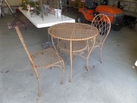 metal bistro patio set 