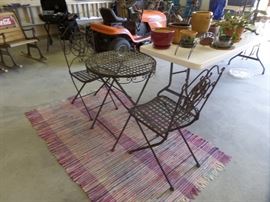 vintage metal bistro yard or patio set 