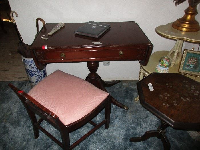 MAHOGANY DESK WITH CHAIR