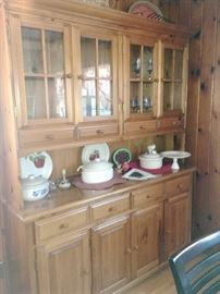 Pickled pine china cabinet