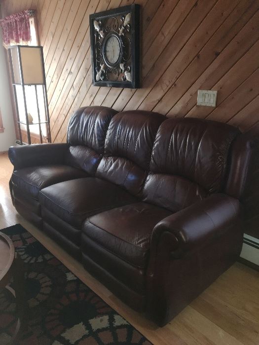Pair leather sofas....like new