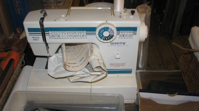 white sewing machine