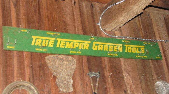 Vintage True Temper Garden Tools sign