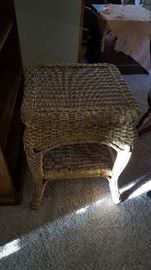Wicker side tables we have two of these