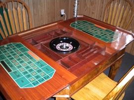 VINTAGE-ITALIAN-EXOTIC-WOOD-GAME-TABLE-ROULETTE-BACKGAMMON-CARDS-CHESS....SELLS ON EBAY $600-2800