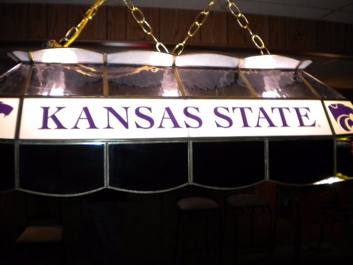 Kansas State pool table light K State
