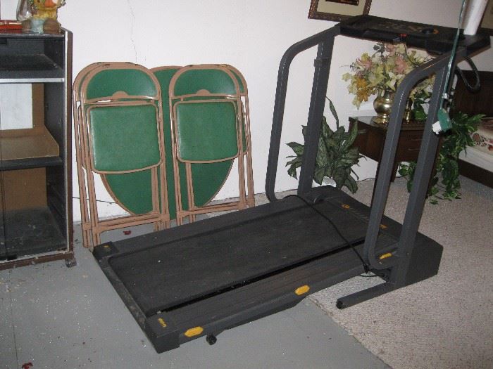 Vintage card table and chairs & Treadmill