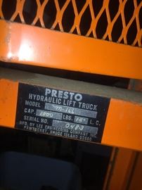 Presto Lift Car M166