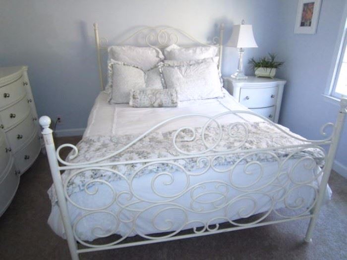 Queen metal bed-frame only