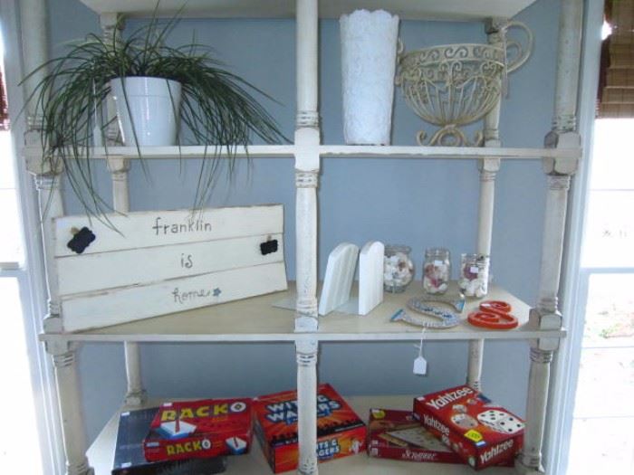 Shelving unit is not for sale, but items on it are.