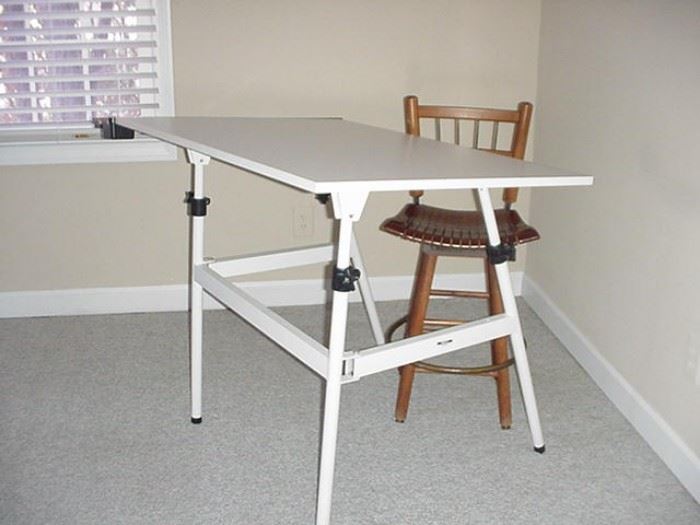 Drawing table and chair