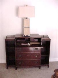 Versatile desk, bookcase, mahogany, 1940s